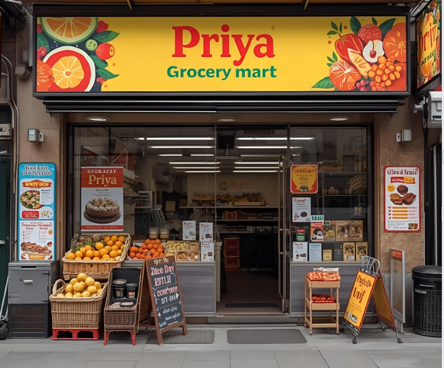 Priya’s Grocery Mart banner