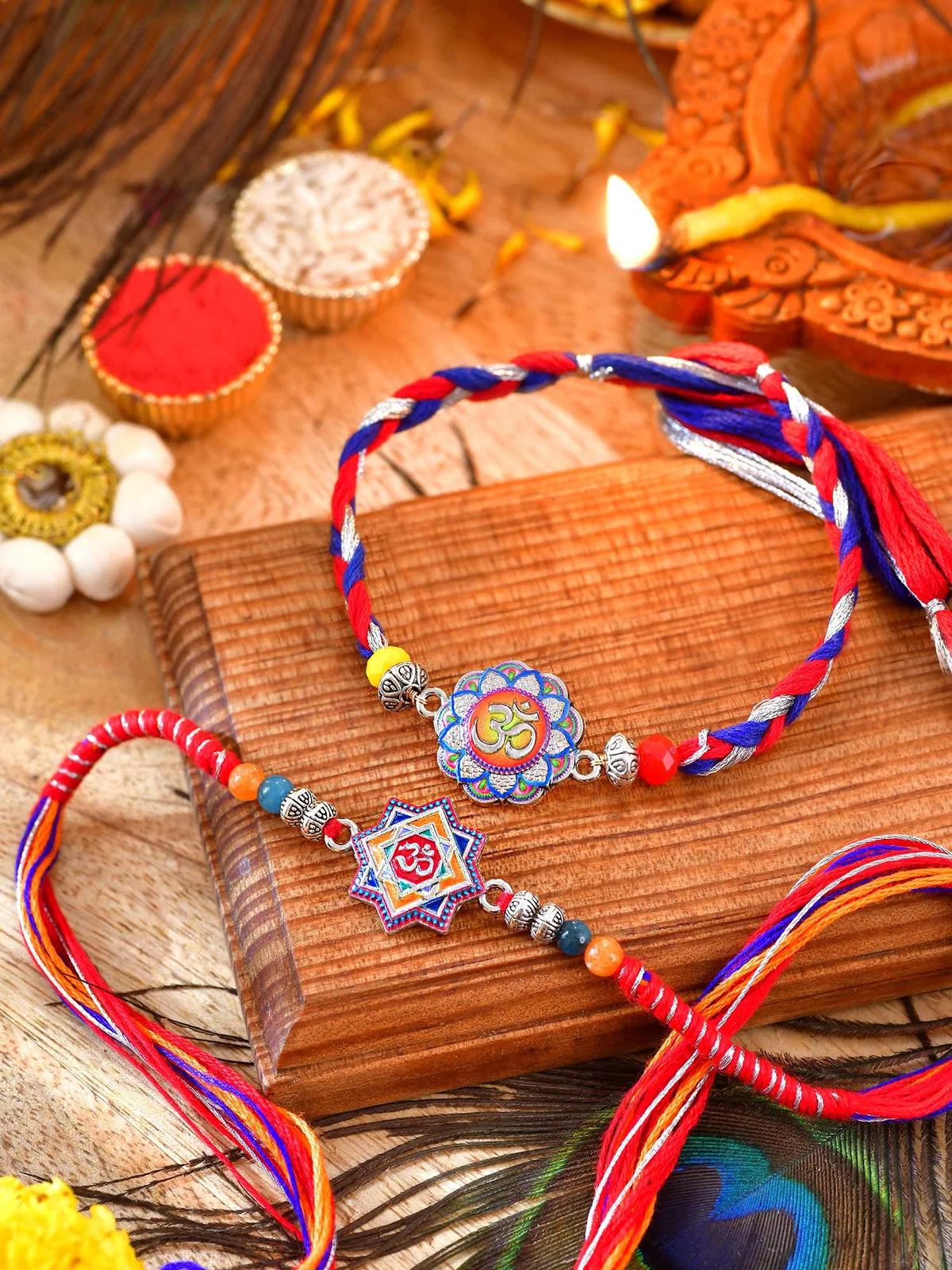 Om Charm Rakhis Set of 2