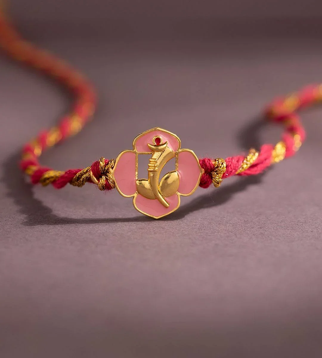 Divine Ganesha Designer Brass Rakhi