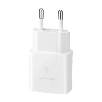 SAMSUNG 15W Type C Fast Charger (Type C to Type C Cable, Temperature Protection, White)